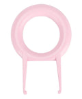Pink ergonomic keycap puller for removing premium PBT keycaps for easy replacements on keyboards.