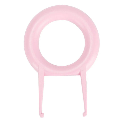 Pink ergonomic keycap puller for removing premium PBT keycaps for easy replacements on keyboards.