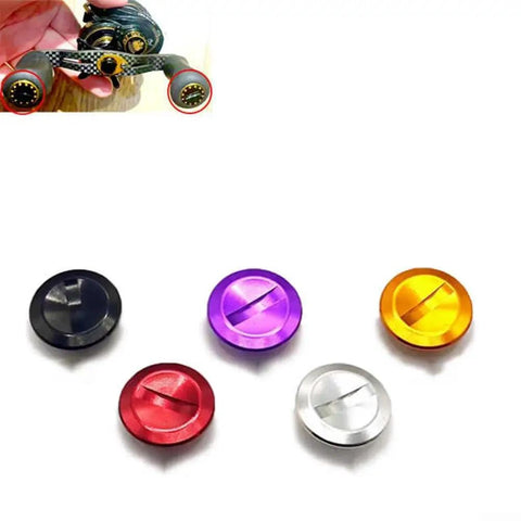 Premium Aluminum Rocker Arm Cap Handle Knob Cover For Abu Garcia Revo And ALC Baitcasting Reel Repair Kit In Bold Red Color To Upgrade Your Gear, red aluminum replacement cap set