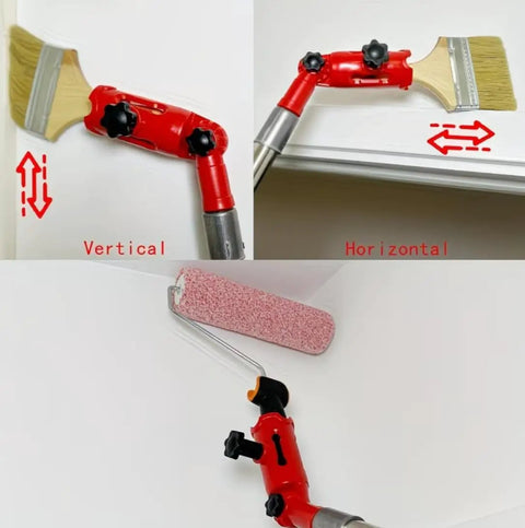 Multi Angle Paint Tool Clamp With 180 Degree Rotating Holder showing vertical and horizontal brush positions