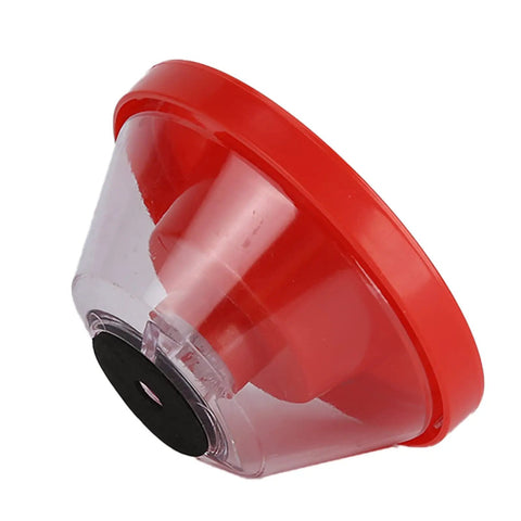 Top Tier Abs Electric Hammer Dust Catcher For 4 To 10 Mm Drill Bits showing clear plastic with a red twist-off cup.