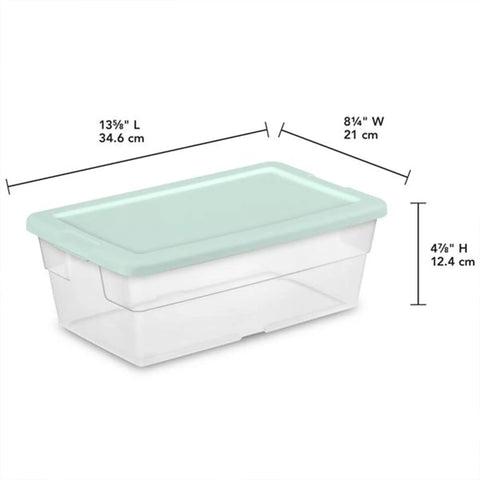 60 Pack Clear Plastic Stackable Storage Bins With Secure Snap Lids, Bulk 6 Quart Nesting Containers To Keep Household Clutter Outta Sight And Your Home Fully Organized