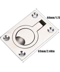 Flush Ring Pull Handle In Stainless Steel For Cabinets And Boats Hidden Recessed Square Lift Design Solid Marine Grade Deck Lid Door And Drawer Pull Cabinet Mount Boat Hatch Latch For Furniture Cupboard Trap Door with measurements