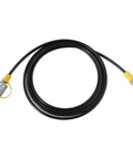 Hydraulic Pressure Test Hose 2m Long M16x2 Female To Female Connector shown coiled, nylon and polyurethane construction