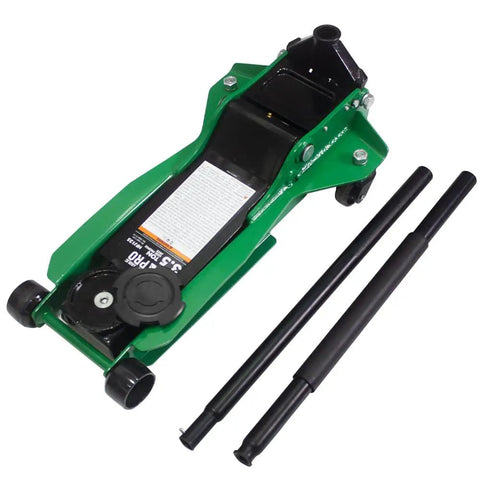 Low Profile Floor Jack Featuring Dual Pump Quick Punch Lift And Rugged Steel Construction For Tough Daily Garage Tasks And Smooth Easy Rolling Up To Three Ton Payload