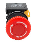 Red 30mm 1NC Emergency Stop Push Button Switch Estop Mushroom Button For Industrial Panels, front view