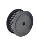 Heavy Duty Steel Timing Pulley With 25 Teeth For HTD 8M Belt System, side view showing smooth edges and 28mm bore.