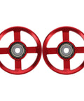 Red aluminum Fitness Pulley Wheels For Gym Equipment Aluminum Alloy Sturdy Replacement With Easy Installation