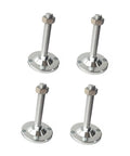 4 Pack Adjustable Threaded Leveling Feet With 100mm Base, Tough As Nails Swivel Levelers For Tables, Chairs, Desks, Shelves And Industrial Equipment, Carbon Steel Construction, Easy Install And Smooth Height Adjustments, 4 pcs