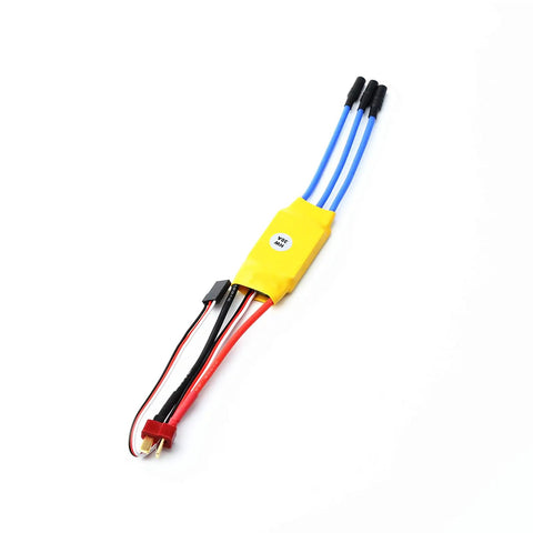 All In One Brushless Motor And 30A ESC Kit For RC Planes And Helis With T Plug And Banana Connectors 1400KV, yellow ESC unit detail