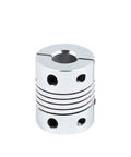 Heavy Duty Aluminum Flexible Shaft Coupling For Motors With Encoder Hole Elastic Clamping High Hardness Vibration Dampening Easy Alignment
