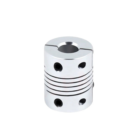 Heavy Duty Aluminum Flexible Shaft Coupling For Motors With Encoder Hole Elastic Clamping High Hardness Vibration Dampening Easy Alignment
