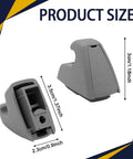 Gray 2 Pack Sun Visor Clip Retainers product size shown with dimensions in inches