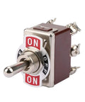No Frills 3 Position On Off On Momentary Toggle Switch With 6 Pin Leads And 12mm Body. Durable switch for garage projects.