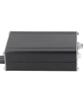 Side view of 8 Band HF SSB QRP Radio Transceiver With LCD SDR Full Mode CW FT8 JS8 FT4 Compatible, compact black casing