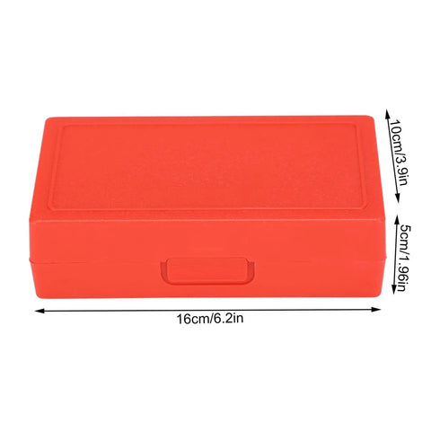 Top Shelf Digital Durometer Shore Hardness Tester Featuring LCD Screen stored in a red plastic protective case, dimensions 16x10x5cm.