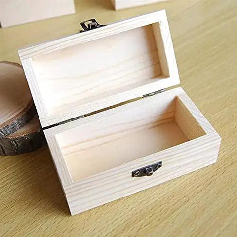 Open wooden jewelry box showcasing space to install Beefy Heavy Duty Self Closing Spring Hinges For Jewelry Boxes Durable Metal Hinge With Screws.