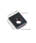5/16-18 hammer head T nut for T slot track, metric measurements shown, part of 20 Pieces 5/16-18 Hammer Head T Nut For T Slot Track set