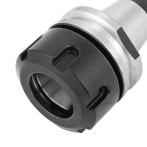 Built Different Iso30 Er32 Cnc Tool Holder Crafted From Thick Stainless Steel With A Balanced Collet Chuck close-up view of the ER32 chuck.