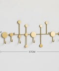 Snag Free Wall Mount Coat Hooks Built From Tough Wrought Iron With Funky Dot Designs And Relaxed Nordic Flair To Keep Your Daily Grind And Hallway Gear Tidy, 57CM x 20CM.