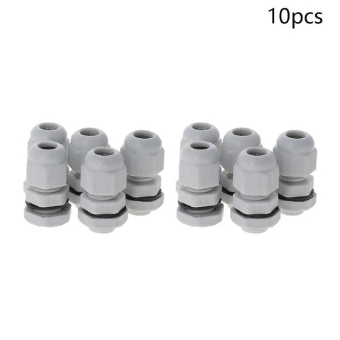 10 Pack M12 Cable Glands Waterproof Nylon PA6 with Gasket Adjustable Connector for Cable Diameter 3 to 6.5 mm 12 mm Thread