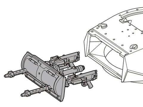 Illustration of German Type I Tank B 1/35 Plastic Model Kit assembly, turret details, Military Miniature Series No 388