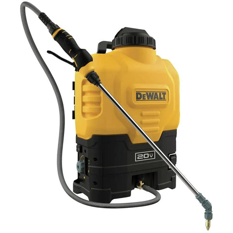 20V Lithium-Ion Battery Powered Backpack Sprayer Tool Only 4 Gallon Tank Workhorse For Pros Heavy-Duty Nylon Hose Bright Yellow