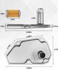 Transmission Filter And Oil Pan Gasket Kit For Nissan Versa Note 2014 2019 Versa 2012 2019 Sentra 2013 2019 Replaces 31728-3JX0A 31728-3JX0B 31728-04X0B 2824A021 diagram with measurements