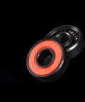 Twolions 608RS ceramic bearings, red seal on black outer ring, pack of 8 for inline skates, skateboards or scooters
