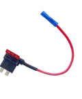 12V Car Add A Circuit Fuse Tap Adapter with 10A Blade Fuse, low profile mini style, with black and red wire lead for VW, BMW