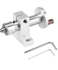 Heavy Duty Mini Lathe Live Center With Dual Precision Bearings, silver metal design with hex keys for DIY projects.