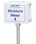 15 Inch Garden And Compost Moisture Meter with Stainless Steel Stem, close-up of white display and long probe