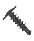 Steel Self Drilling Screw With Black Phosphate Finish, Modified Truss Head, Phillips Drive, Number 2 Drill Point, Size 8-18 Thread