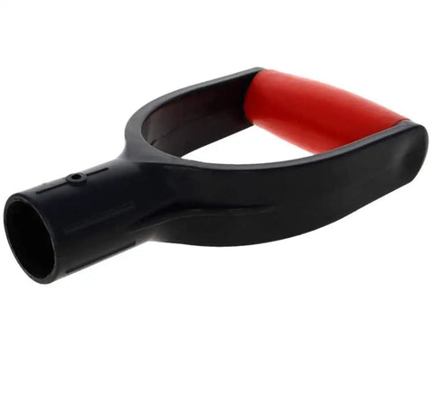 PVC Shovel D Grip Handle Replacement For Digging Tools 32mm Inner Diameter 1.26 Inch Easy Install Red And Black Shovel Handle
