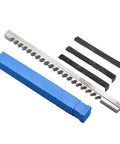 18mm E Push Type Keyway Broach Tool Metric Sized HSS Cutting Tool Knife With 3 Shims For CNC Machines shown with shims