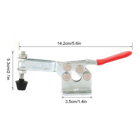 Horizontal Toggle Clamp in Carbon Steel with Electroplated Rust Proof Finish for Workbench Woodworking Welding and Stone Cutting Built to Last