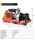 Image of a Compact Portable Electric Winch Puller Machine For Small Garden Maintenance And Light Lifting Tasks With Robust 2 Ton Capacity.