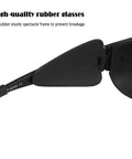 Close-up of rubber frame on 180-750Nm Laser Safety Goggles For Engraving And Cutting Pro Grade Protective Eyewear.
