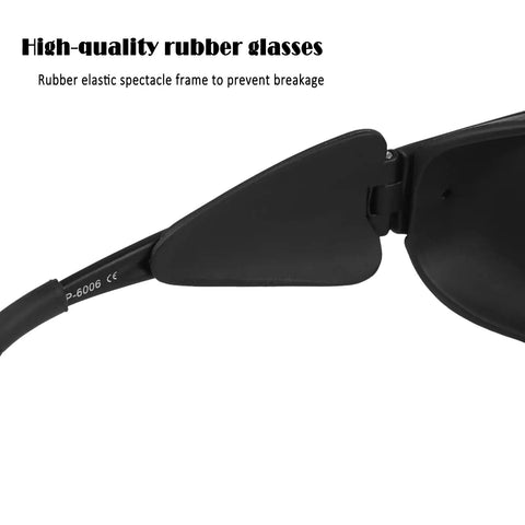 Close-up of rubber frame on 180-750Nm Laser Safety Goggles For Engraving And Cutting Pro Grade Protective Eyewear.