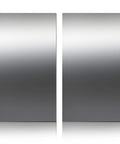 Funrous 2-pack of 12x6x0.018 in 304 stainless steel sheets for crafts, front view.