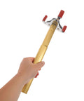 Ladder Free Smoke Detector Remover Tool Aluminum Alloy Transducer Gripper held in hand for easy sensor swaps.