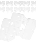20 Pack Plastic Bottom Mount Drawer Slides Replacement Parts For Dresser Cabinets And Wardrobes White Hardware Visible