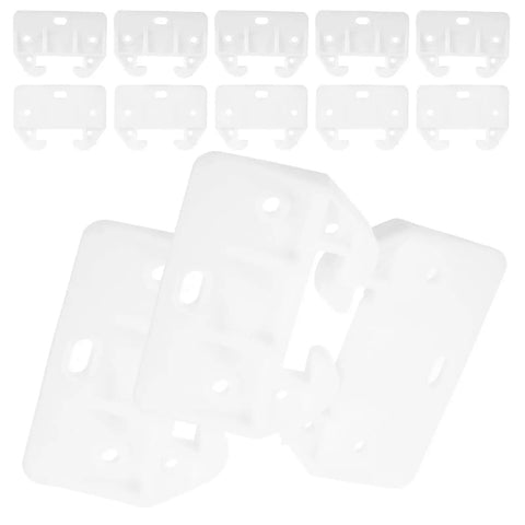 20 Pack Plastic Bottom Mount Drawer Slides Replacement Parts For Dresser Cabinets And Wardrobes White Hardware Visible