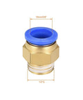 Straight Pneumatic Push To Connect Fittings G1/2 Male To 16mm Tube OD Quick Connect 4 Pack with durable metal body
