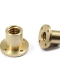 Side-by-side brass flange nut, Go To Lead Screw Nut For Trapezoidal Screw Systems, Brass Flange Nut With Right And Left Hand Threads