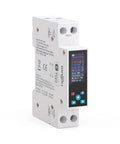 Smart WiFi Switch 1P+N AC90-240V 1-50A With Power Monitoring, Remote Control With Smart Life Tuya App, LCD Display, DIN Rail Mounted, Recloser Function, Power Data Export, FCC Certified white DIN rail module with LCD display