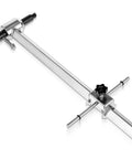 Stainless steel derailleur hanger alignment gauge tool for 20 to 29 inch bikes, ideal for wheel repair and tuning in cycling.