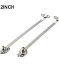 Sturdy Door Flap Stay Hinge With Drop Lid Support And Sliding Rail For Cabinets And Cupboards, Nickel Plated, 12 Inch