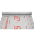 Top Shelf Shingle Underlayment Super Smooth Polypropylene Roofing Paper 4 Ft By 250 Ft Roll partially unrolled showing smooth surface.