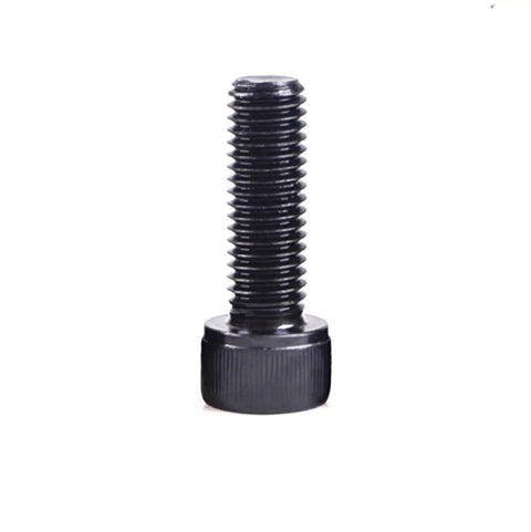 Top Shelf No Brainer 100 Piece Pack Of Tough As Nails M3 X 10Mm 12.9 Grade Alloy Steel Hex Socket Head Cap Screws With Black Oxide Finish For Heavy Duty Garage Builds - Close-up of a single M3 x 10mm black oxide coated hex socket head cap screw.